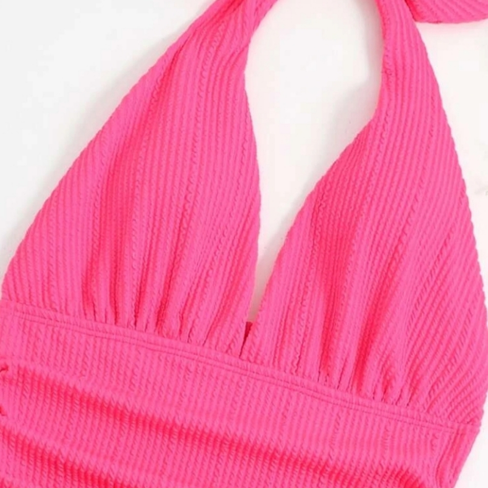 SHEIN PINK TANKINI TWO PIECE BATHING SUIT NWOT - Picture 7 of 9